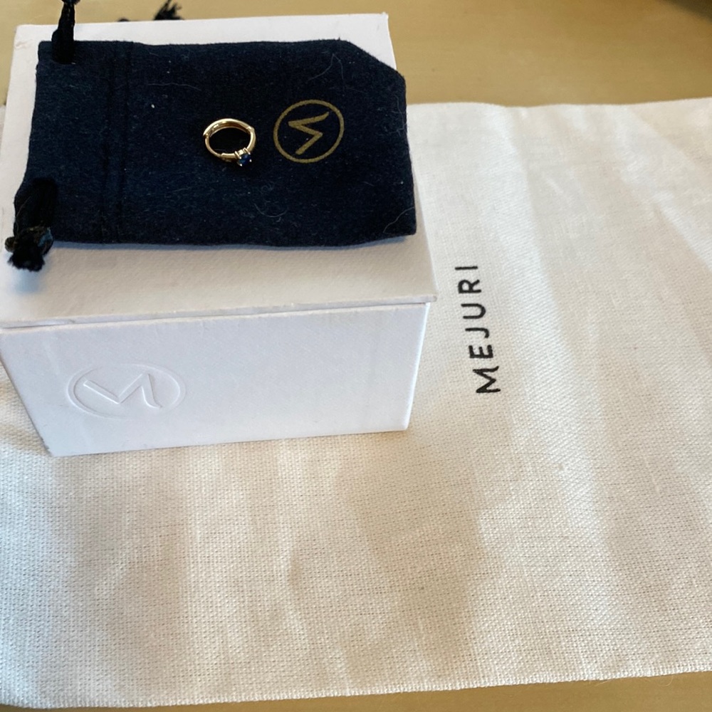 Mejuri single hoop earring Blue